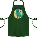 T-Rex What Now Funny Dinosaur Cotton Apron 100% Organic Forest Green