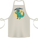 T-Rex What Now Funny Dinosaur Cotton Apron 100% Organic Natural