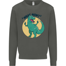 T-Rex What Now Funny Dinosaur Kids Sweatshirt Jumper Storm Grey