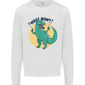T-Rex What Now Funny Dinosaur Kids Sweatshirt Jumper White