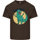 T-Rex What Now Funny Dinosaur Kids T-Shirt Childrens Chocolate