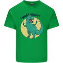 T-Rex What Now Funny Dinosaur Kids T-Shirt Childrens Irish Green