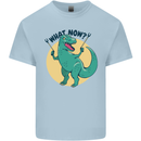 T-Rex What Now Funny Dinosaur Kids T-Shirt Childrens Light Blue