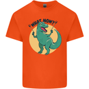 T-Rex What Now Funny Dinosaur Kids T-Shirt Childrens Orange