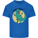 T-Rex What Now Funny Dinosaur Kids T-Shirt Childrens Royal Blue