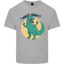 T-Rex What Now Funny Dinosaur Kids T-Shirt Childrens Sports Grey