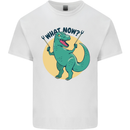 T-Rex What Now Funny Dinosaur Kids T-Shirt Childrens White
