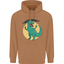 T-Rex What Now Funny Dinosaur Mens 80% Cotton Hoodie Caramel Latte