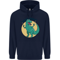 T-Rex What Now Funny Dinosaur Mens 80% Cotton Hoodie Navy Blue
