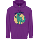 T-Rex What Now Funny Dinosaur Mens 80% Cotton Hoodie Purple