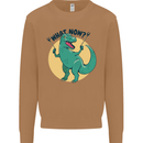 T-Rex What Now Funny Dinosaur Mens Sweatshirt Jumper Caramel Latte