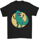 T-Rex What Now Funny Dinosaur Mens T-Shirt Cotton Gildan Black