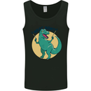 T-Rex What Now Funny Dinosaur Mens Vest Tank Top Black