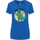 T-Rex What Now Funny Dinosaur Womens Wider Cut T-Shirt Royal Blue
