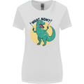 T-Rex What Now Funny Dinosaur Womens Wider Cut T-Shirt White
