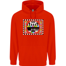 TV Test Pattern as Worn by Childrens Kids Hoodie Bright Red