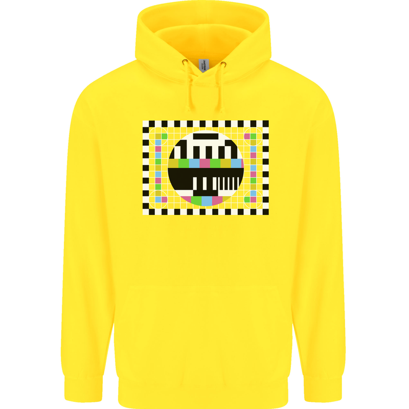 TV Test Pattern as Worn by Childrens Kids Hoodie Yellow