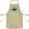 TV Test Pattern as Worn by Cotton Apron 100% Organic Khaki
