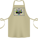 TV Test Pattern as Worn by Cotton Apron 100% Organic Khaki