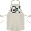 TV Test Pattern as Worn by Cotton Apron 100% Organic Natural