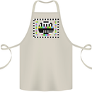 TV Test Pattern as Worn by Cotton Apron 100% Organic Natural