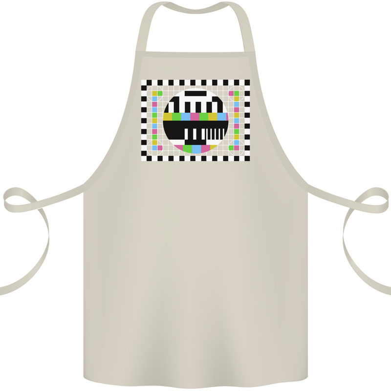 TV Test Pattern as Worn by Cotton Apron 100% Organic Natural