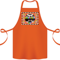 TV Test Pattern as Worn by Cotton Apron 100% Organic Orange