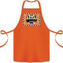TV Test Pattern as Worn by Cotton Apron 100% Organic Orange