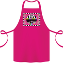 TV Test Pattern as Worn by Cotton Apron 100% Organic Pink