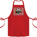 TV Test Pattern as Worn by Cotton Apron 100% Organic Red