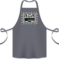 TV Test Pattern as Worn by Cotton Apron 100% Organic Steel