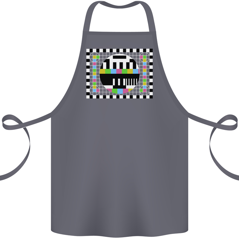 TV Test Pattern as Worn by Cotton Apron 100% Organic Steel
