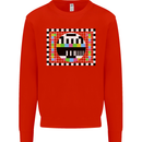 TV Test Pattern as Worn by Kids Sweatshirt Jumper Bright Red