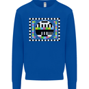 TV Test Pattern as Worn by Kids Sweatshirt Jumper Royal Blue