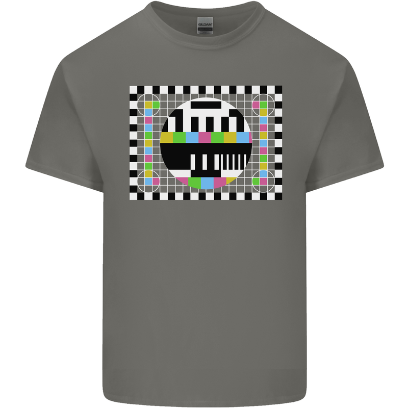 TV Test Pattern as Worn by Kids T-Shirt Childrens Charcoal