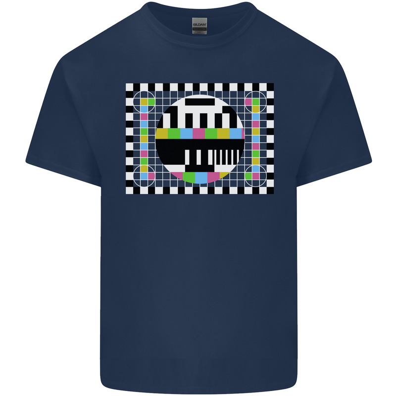 TV Test Pattern as Worn by Kids T-Shirt Childrens Navy Blue