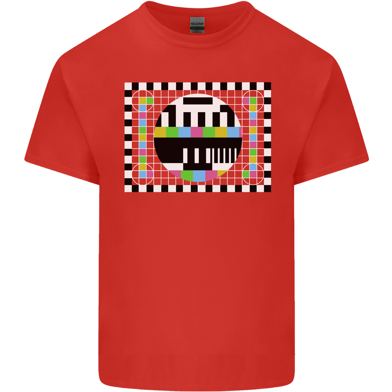 TV Test Pattern as Worn by Kids T-Shirt Childrens Red