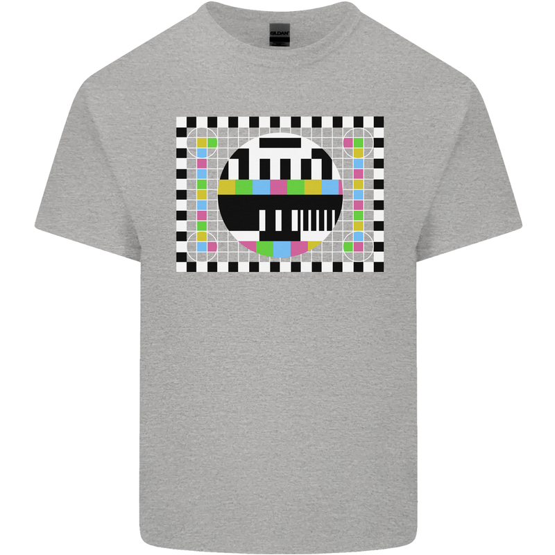TV Test Pattern as Worn by Kids T-Shirt Childrens Sports Grey
