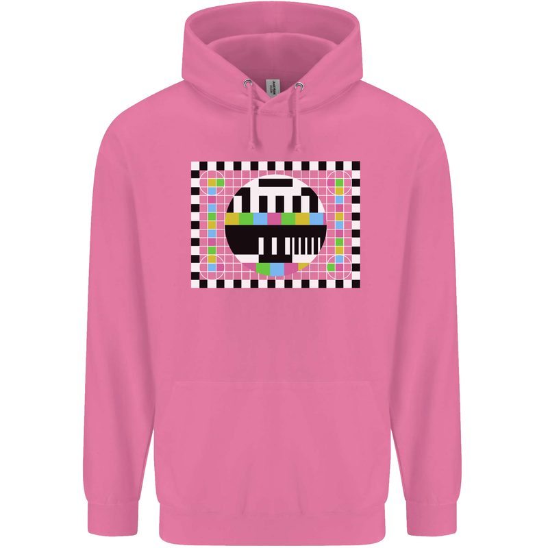 TV Test Pattern as Worn by Mens 80% Cotton Hoodie Azelea