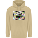 TV Test Pattern as Worn by Mens 80% Cotton Hoodie Sand