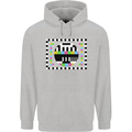 TV Test Pattern as Worn by Mens 80% Cotton Hoodie Sports Grey