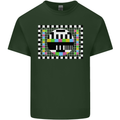 TV Test Pattern as Worn by Mens Cotton T-Shirt Tee Top Forest Green