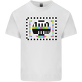 TV Test Pattern as Worn by Mens Cotton T-Shirt Tee Top White