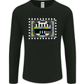 TV Test Pattern as Worn by Mens Long Sleeve T-Shirt Black