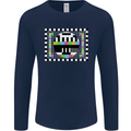 TV Test Pattern as Worn by Mens Long Sleeve T-Shirt Navy Blue