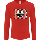 TV Test Pattern as Worn by Mens Long Sleeve T-Shirt Red