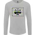 TV Test Pattern as Worn by Mens Long Sleeve T-Shirt Sports Grey