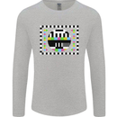 TV Test Pattern as Worn by Mens Long Sleeve T-Shirt Sports Grey