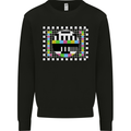 TV Test Pattern as Worn by Mens Sweatshirt Jumper Black