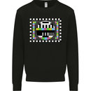TV Test Pattern as Worn by Mens Sweatshirt Jumper Black